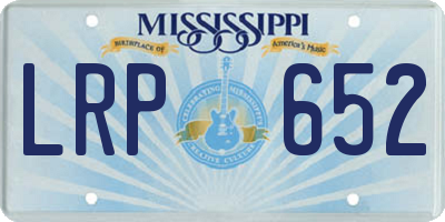 MS license plate LRP652