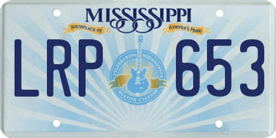 MS license plate LRP653