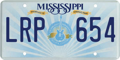 MS license plate LRP654