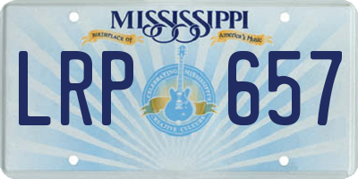 MS license plate LRP657