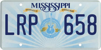 MS license plate LRP658
