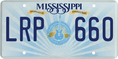 MS license plate LRP660