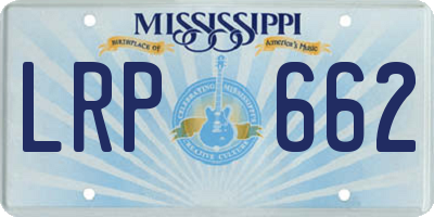MS license plate LRP662