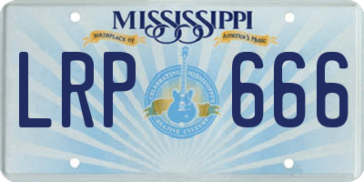 MS license plate LRP666