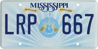 MS license plate LRP667