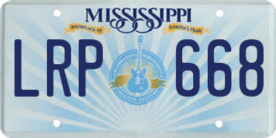 MS license plate LRP668