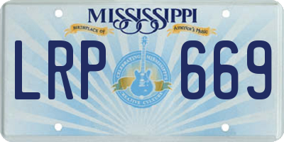 MS license plate LRP669