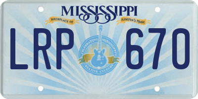 MS license plate LRP670