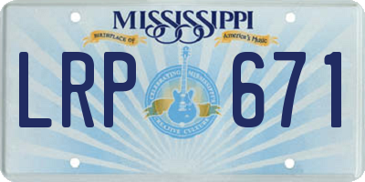 MS license plate LRP671