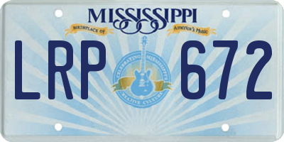 MS license plate LRP672