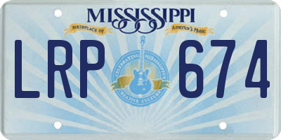 MS license plate LRP674