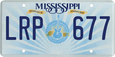 MS license plate LRP677