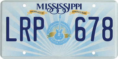 MS license plate LRP678