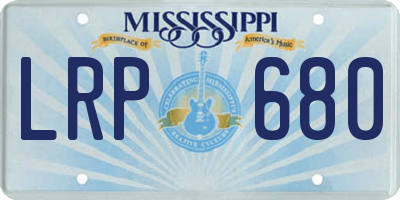 MS license plate LRP680