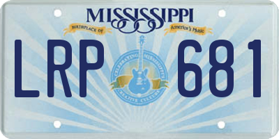 MS license plate LRP681