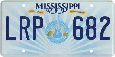 MS license plate LRP682