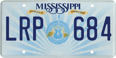 MS license plate LRP684