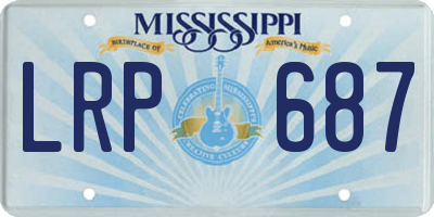 MS license plate LRP687