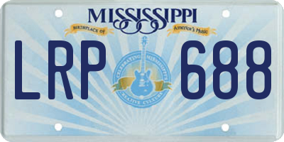 MS license plate LRP688