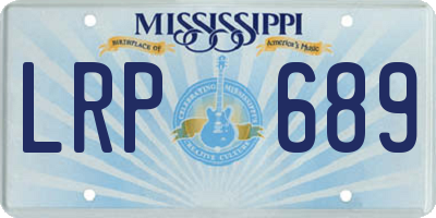 MS license plate LRP689