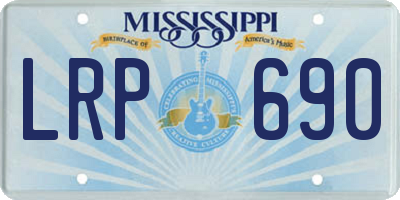 MS license plate LRP690