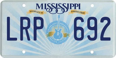 MS license plate LRP692