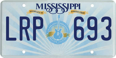 MS license plate LRP693
