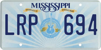 MS license plate LRP694