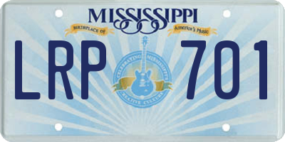 MS license plate LRP701