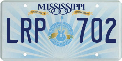 MS license plate LRP702