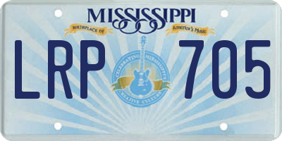 MS license plate LRP705