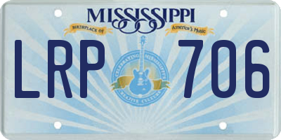 MS license plate LRP706