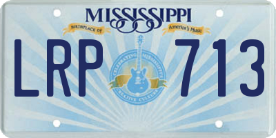 MS license plate LRP713