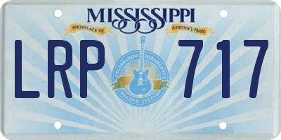 MS license plate LRP717