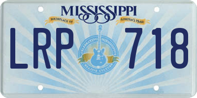 MS license plate LRP718
