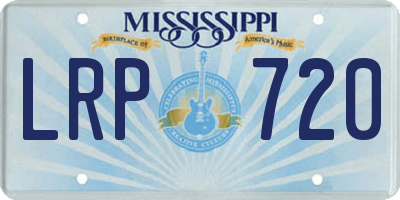 MS license plate LRP720