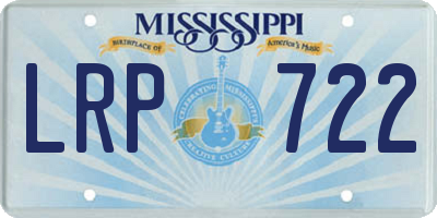 MS license plate LRP722