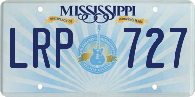 MS license plate LRP727