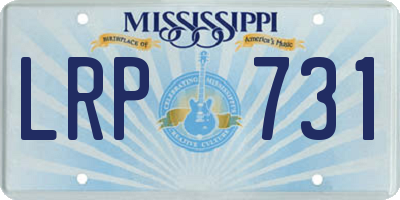 MS license plate LRP731