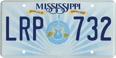 MS license plate LRP732