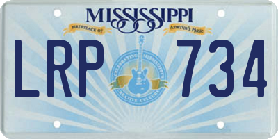 MS license plate LRP734