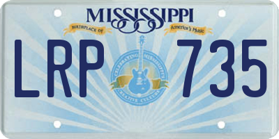 MS license plate LRP735