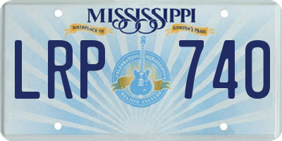 MS license plate LRP740