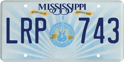 MS license plate LRP743