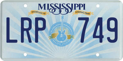 MS license plate LRP749