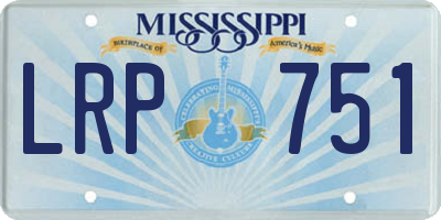 MS license plate LRP751