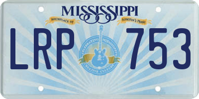MS license plate LRP753