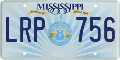 MS license plate LRP756