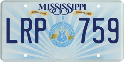 MS license plate LRP759