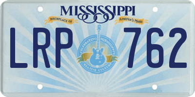 MS license plate LRP762